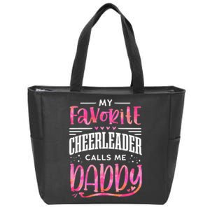 Funny Cheerleading Dad Father Tie Tie Dye Cheer Dad Zip Tote Bag