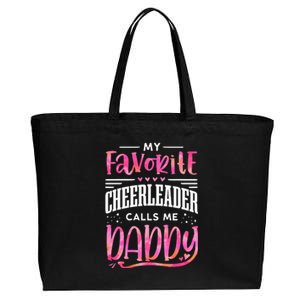 Funny Cheerleading Dad Father Tie Tie Dye Cheer Dad Cotton Canvas Jumbo Tote