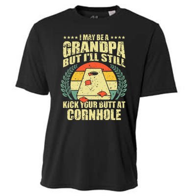 Funny Cornhole Design For Men Grandpa Sack Toss Game Lovers Cooling Performance Crew T-Shirt