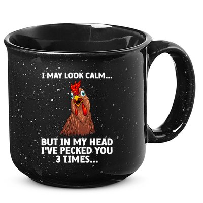 Funny Chicken Design Poultry Chicken Farmer 15oz Campfire Ceramic Mug