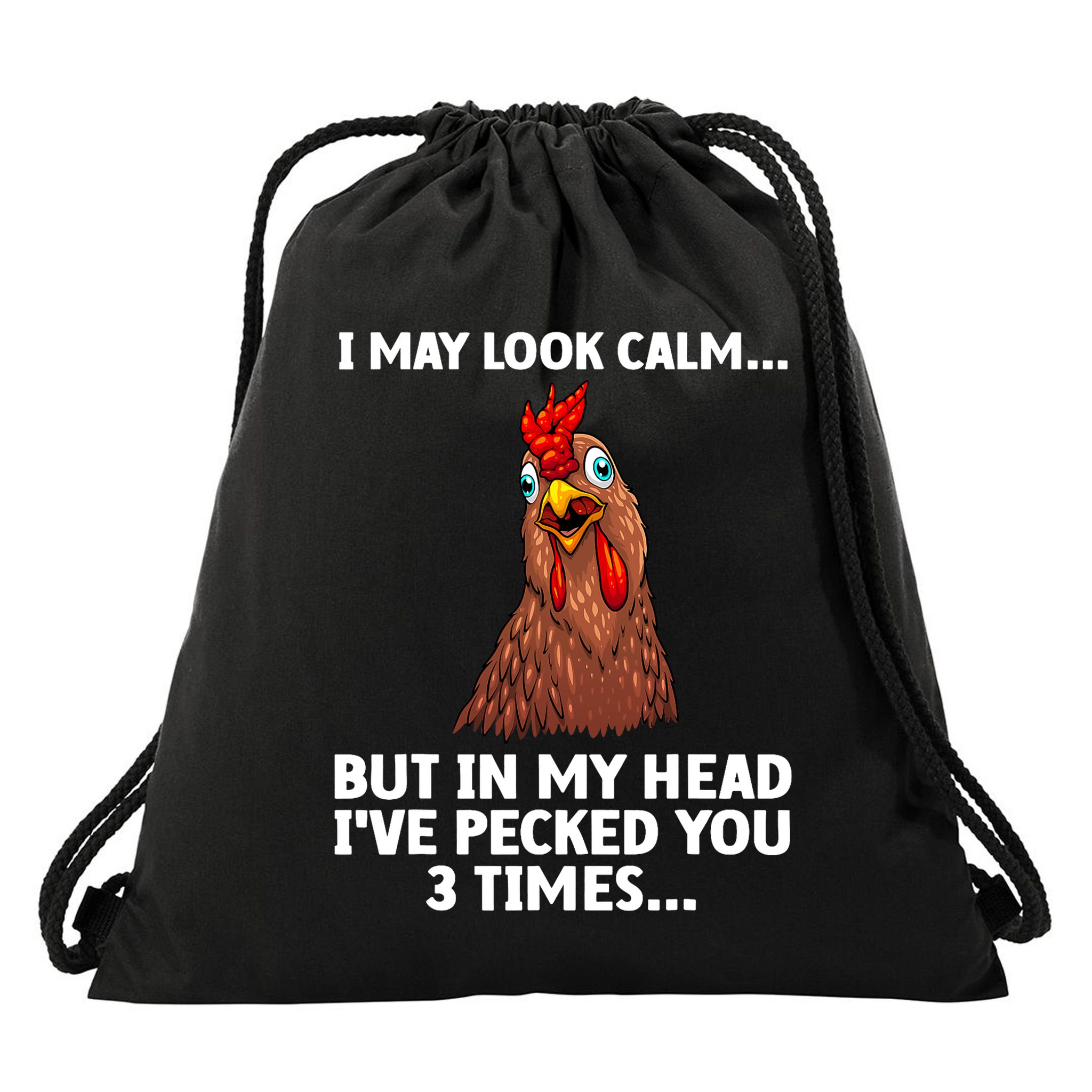 Funny Chicken Design Poultry Chicken Farmer Drawstring Bag