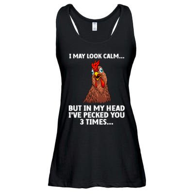 Funny Chicken Design Poultry Chicken Farmer Ladies Essential Flowy Tank