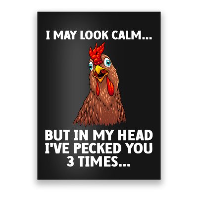 Funny Chicken Design Poultry Chicken Farmer Poster