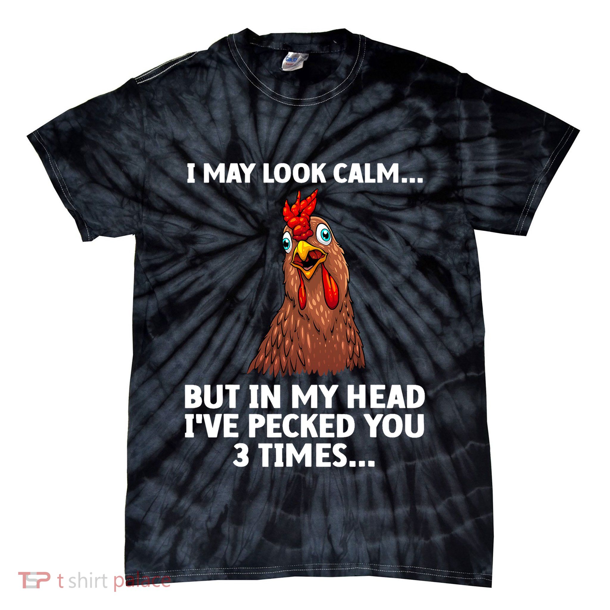 Funny Chicken Design Poultry Chicken Farmer Tie-Dye T-Shirt
