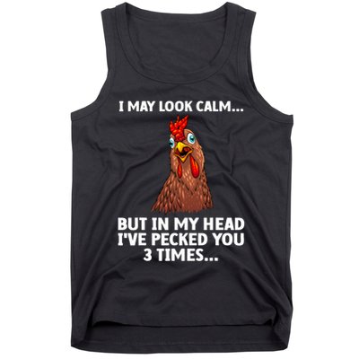 Funny Chicken Design Poultry Chicken Farmer Tank Top
