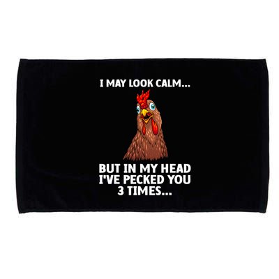 Funny Chicken Design Poultry Chicken Farmer Microfiber Hand Towel
