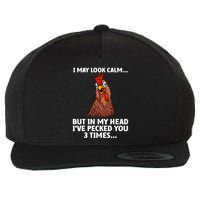Funny Chicken Design Poultry Chicken Farmer Wool Snapback Cap