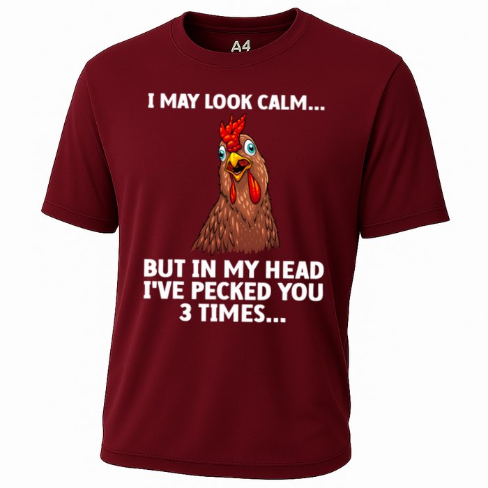 Funny Chicken Design Poultry Chicken Farmer Cooling Performance Crew T-Shirt