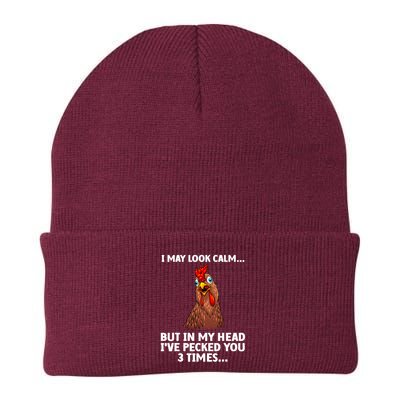Funny Chicken Design Poultry Chicken Farmer Beanie