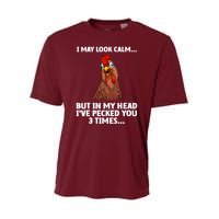 Funny Chicken Design Poultry Chicken Farmer Youth Performance Sprint T-Shirt