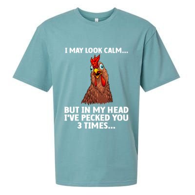 Funny Chicken Design Poultry Chicken Farmer Sueded Cloud Jersey T-Shirt