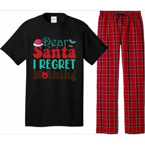 Funny Christmas Dear Santa I Regret Nothing Gift Pajama Set