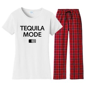 Funny Cinco De Mayo Tequila Mode On Gift Woman Women's Flannel Pajama Set