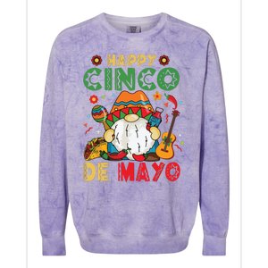 Funny Cinco De Mayo With My Gnomies Trio Gnomes Colorblast Crewneck Sweatshirt