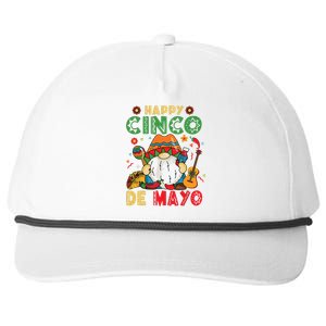 Funny Cinco De Mayo With My Gnomies Trio Gnomes Snapback Five-Panel Rope Hat