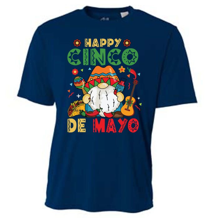 Funny Cinco De Mayo With My Gnomies Trio Gnomes Cooling Performance Crew T-Shirt