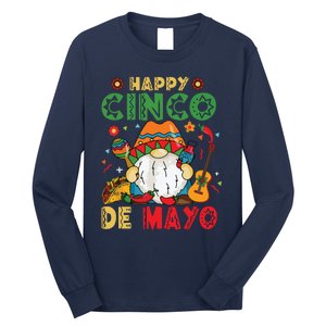 Funny Cinco De Mayo With My Gnomies Trio Gnomes Long Sleeve Shirt