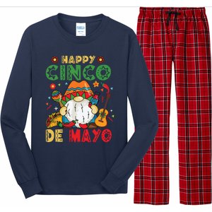 Funny Cinco De Mayo With My Gnomies Trio Gnomes Long Sleeve Pajama Set