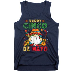 Funny Cinco De Mayo With My Gnomies Trio Gnomes Tank Top