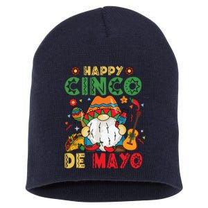 Funny Cinco De Mayo With My Gnomies Trio Gnomes Short Acrylic Beanie