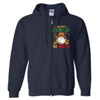 Funny Cinco De Mayo With My Gnomies Trio Gnomes Full Zip Hoodie