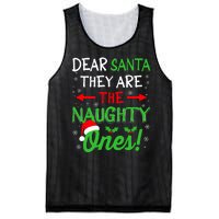 Funny Christmas Dear Santa They Are The Naughty Ones Mesh Reversible Basketball Jersey Tank