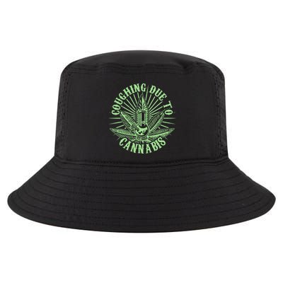 Funny Coughing Due To Cannabis Cool Comfort Performance Bucket Hat