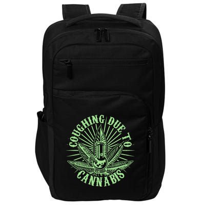 Funny Coughing Due To Cannabis Impact Tech Backpack