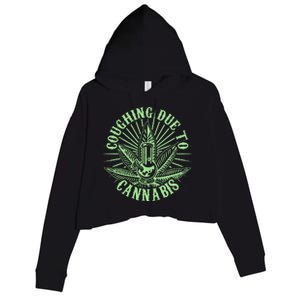 Funny Coughing Due To Cannabis Crop Fleece Hoodie