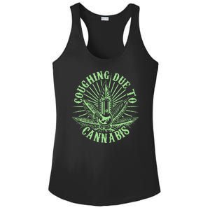 Funny Coughing Due To Cannabis Ladies PosiCharge Competitor Racerback Tank