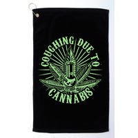 Funny Coughing Due To Cannabis Golf Towel