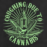 Funny Coughing Due To Cannabis Golf Towel