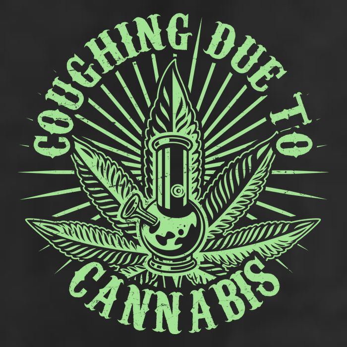 Funny Coughing Due To Cannabis Golf Towel