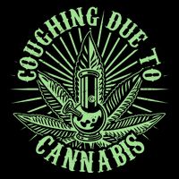 Funny Coughing Due To Cannabis Cropped Pullover Crew
