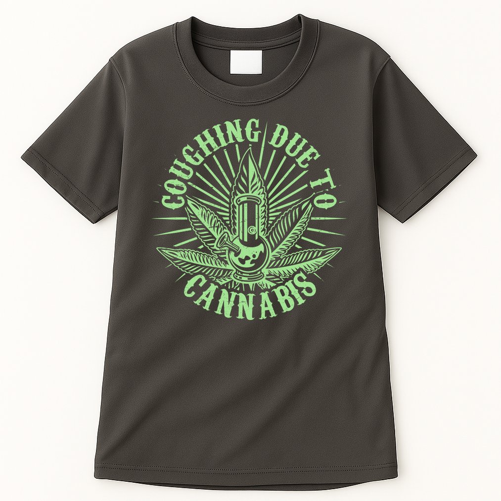 Funny Coughing Due To Cannabis Tall T-Shirt