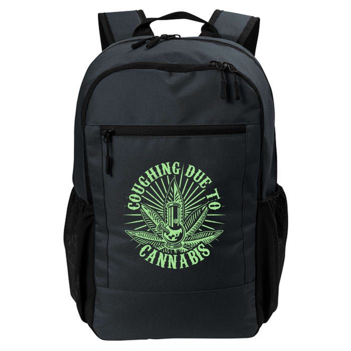 Funny Coughing Due To Cannabis Backpack