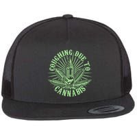 Funny Coughing Due To Cannabis Flat Bill Trucker Hat