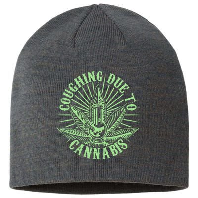 Funny Coughing Due To Cannabis Sustainable Beanie