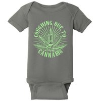 Funny Coughing Due To Cannabis Baby Bodysuit