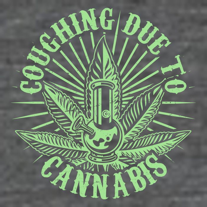 Funny Coughing Due To Cannabis Baby Bodysuit