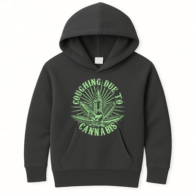 Funny Coughing Due To Cannabis Kids Hoodie