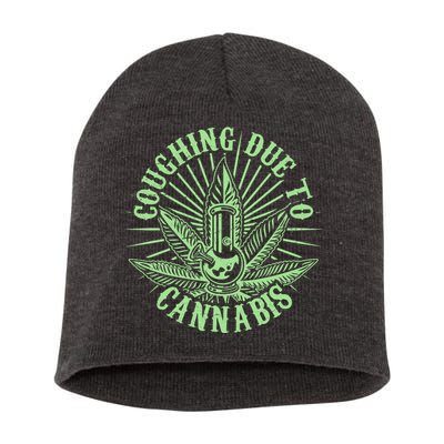 Funny Coughing Due To Cannabis Short Acrylic Beanie