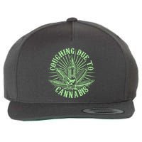 Funny Coughing Due To Cannabis Wool Snapback Cap