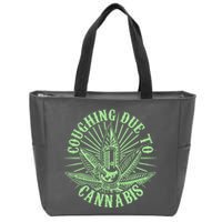 Funny Coughing Due To Cannabis Zip Tote Bag