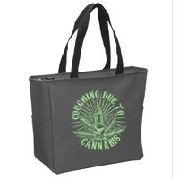 Funny Coughing Due To Cannabis Zip Tote Bag