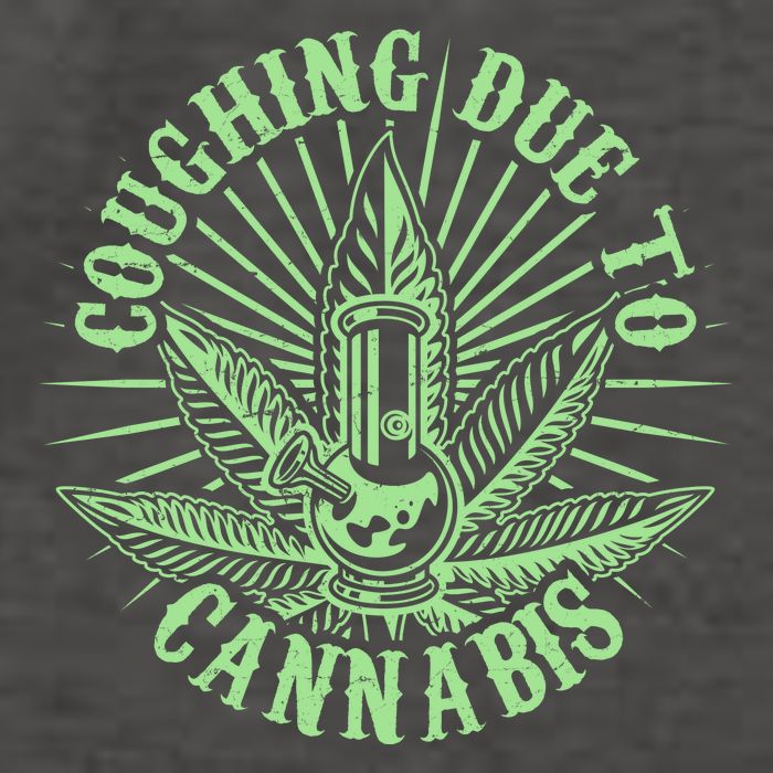 Funny Coughing Due To Cannabis Vector Backpack