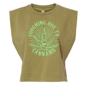 Funny Coughing Due To Cannabis Garment-Dyed Women's Muscle Tee