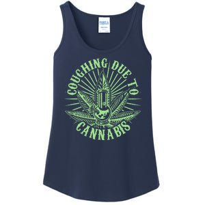 Funny Coughing Due To Cannabis Ladies Essential Tank