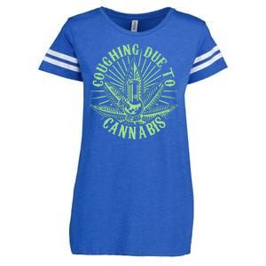 Funny Coughing Due To Cannabis Enza Ladies Jersey Football T-Shirt