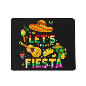 Funny Cinco De Mayo Gift Mexican Guitar Cactus LetS Fiesta Mousepad